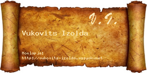 Vukovits Izolda névjegykártya