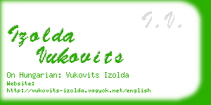 izolda vukovits business card